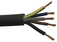 cable eléctrico trifásico